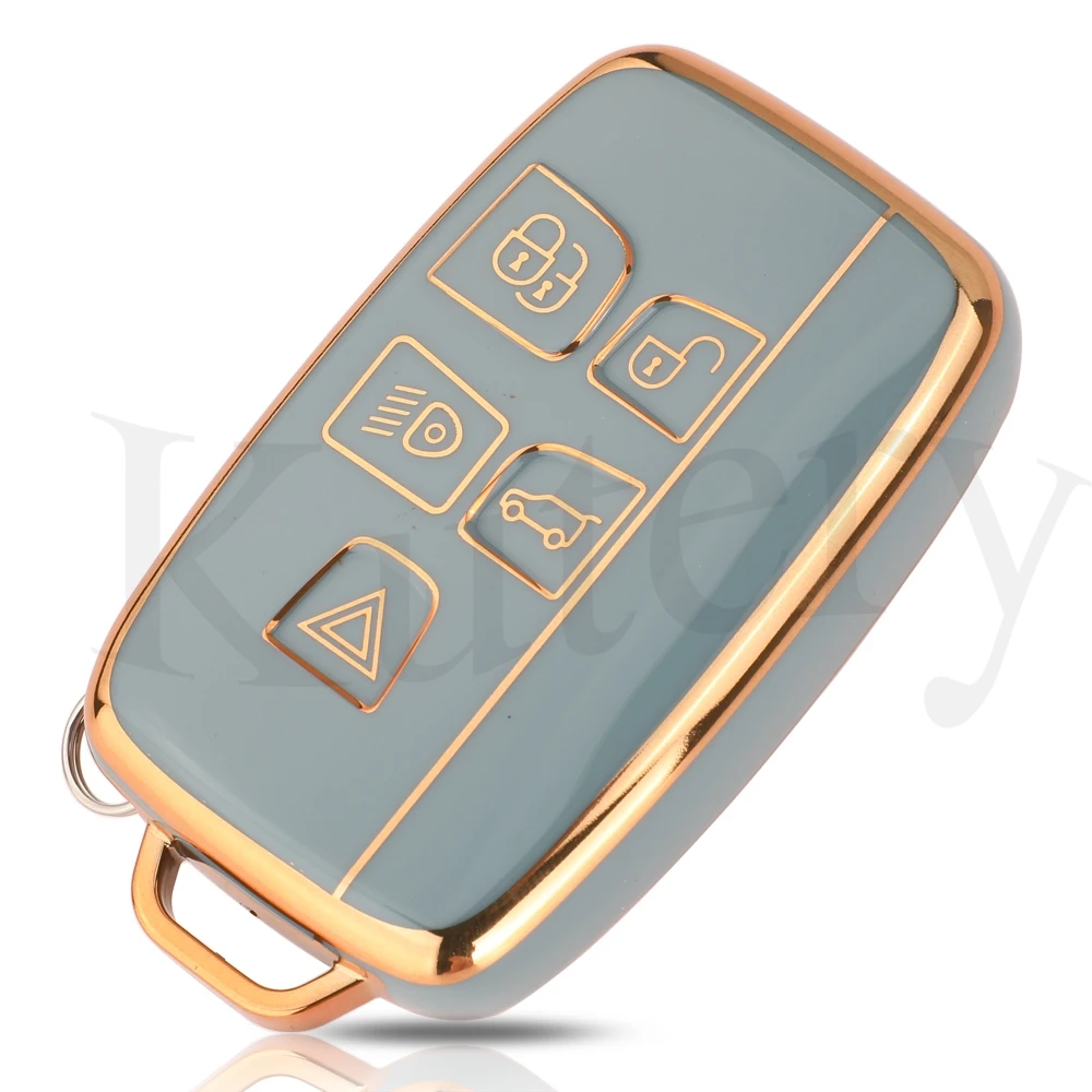 Jingyuqin New 5pcs Soft TPU Key Case For Land Rover Range Rover Sport Evoque Freelander Velar Discovery 4 Jaguar XE XJ XF Guitar