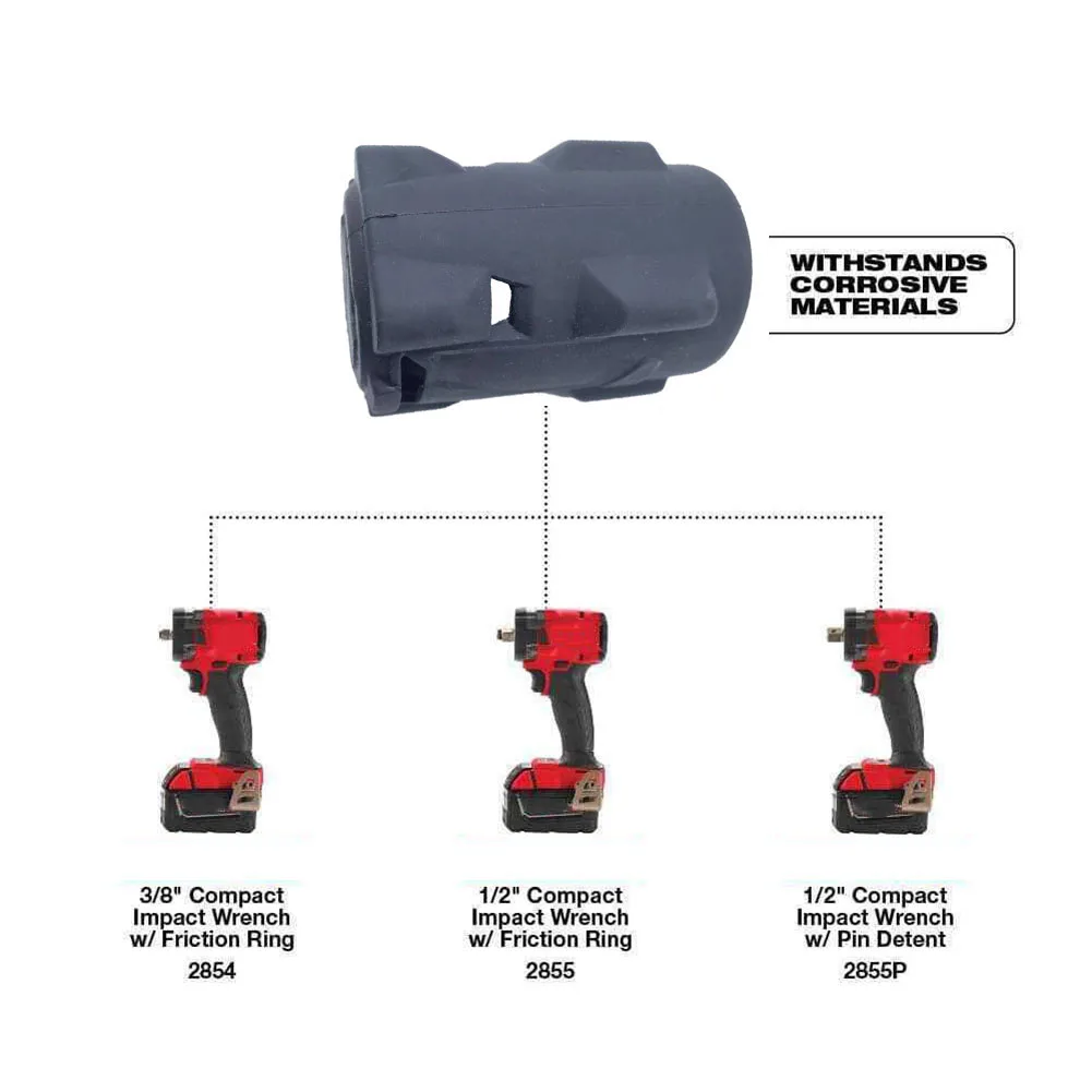 1pc Impact Wrench Boot Cover Part Number 49-16-2854 For Milwaukee 49-16-2854 Compact Impact Wrench Protective Boot Power Tools