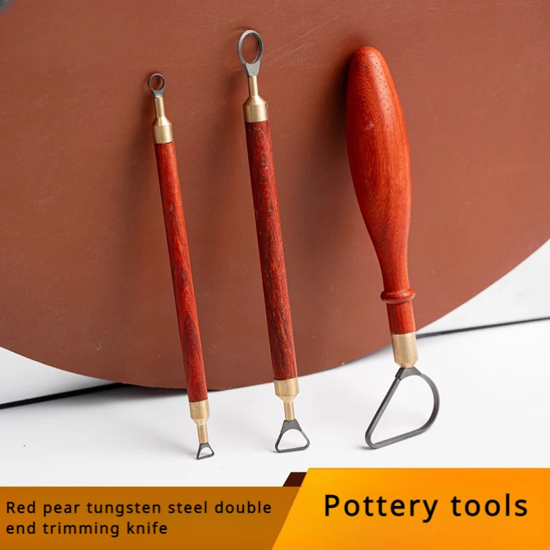 Pottery Ceramics Tool School Pottery Bar Handmade DIY Tea Cup Utensil Handle Sculpture Scraper Polymer Clay Trimming Knife