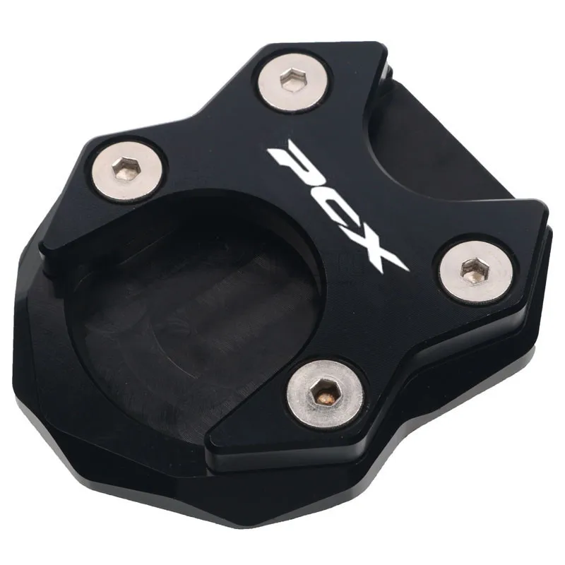 Motorcycle CNC Kickstand Foot Side Stand Support Extension Enlarger Pad For HONDA PCX125 PCX150 PCX 125 150 2018 2019 2020 2021