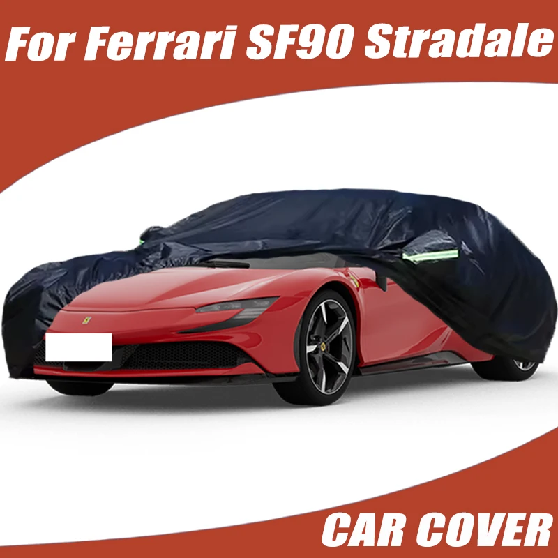 

Полный чехол для автомобиля Ferrari SF90 Stradale, водонепроницаемый, летний, солнцезащитный, анти-УФ, зимний, защита от дождя и снега, аксессуары для автомобиля