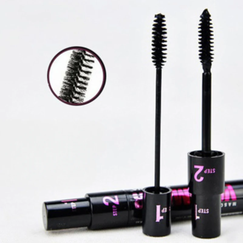 Make-up 2in1 Mascara voor dubbel doel Waterdicht en zweetbestendig Krulborstels Make-up Waterdicht Natuurlijk Sneldrogend