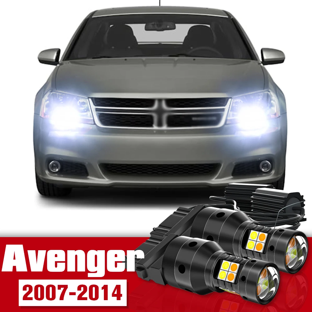 

2pcs LED Accessories Dual Mode Turn Signal+Parking Light Bulb Lamp For Dodge Avenger 2007-2014 2008 2009 2010 2011 2012 2013