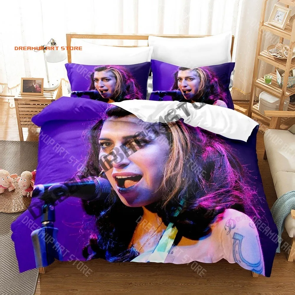 2026 3D Print Amy Winehouse Bedding Set Single Twin Full Queen King Size Bed Set Adult Bedroom Duvetcover Sets Game Anime Bed Sh