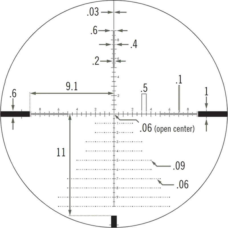 البصريات الأصلية التكتيكية 6-24X50 الطائرة البؤرية الأولى (FFP) Riflescopes EBR-2C(MRAD) شبكاني 30 مللي متر نطاق الأنبوب #5