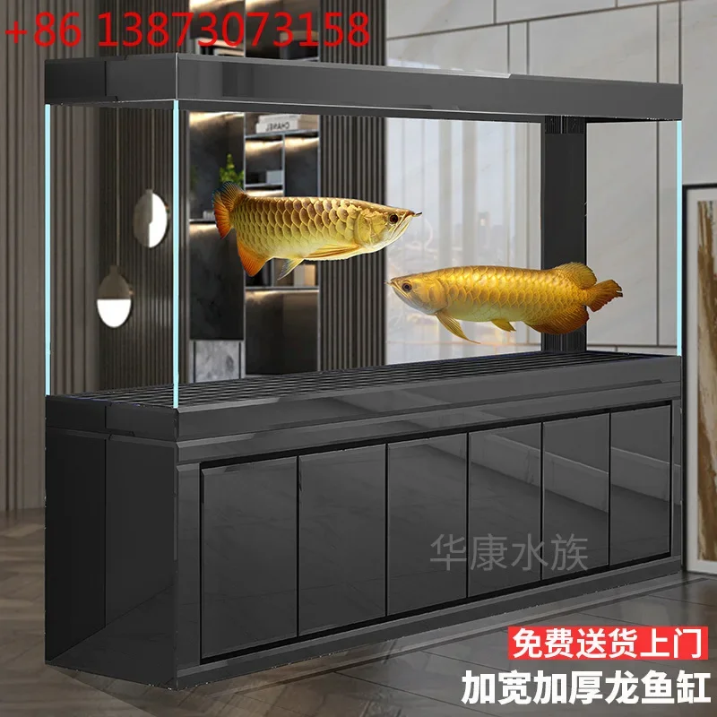 

Новый аквариум Jinlong 2025 года из ультрапрозрачного стекла, напольный, для гостиной, средний и большой, с нижним фильтром