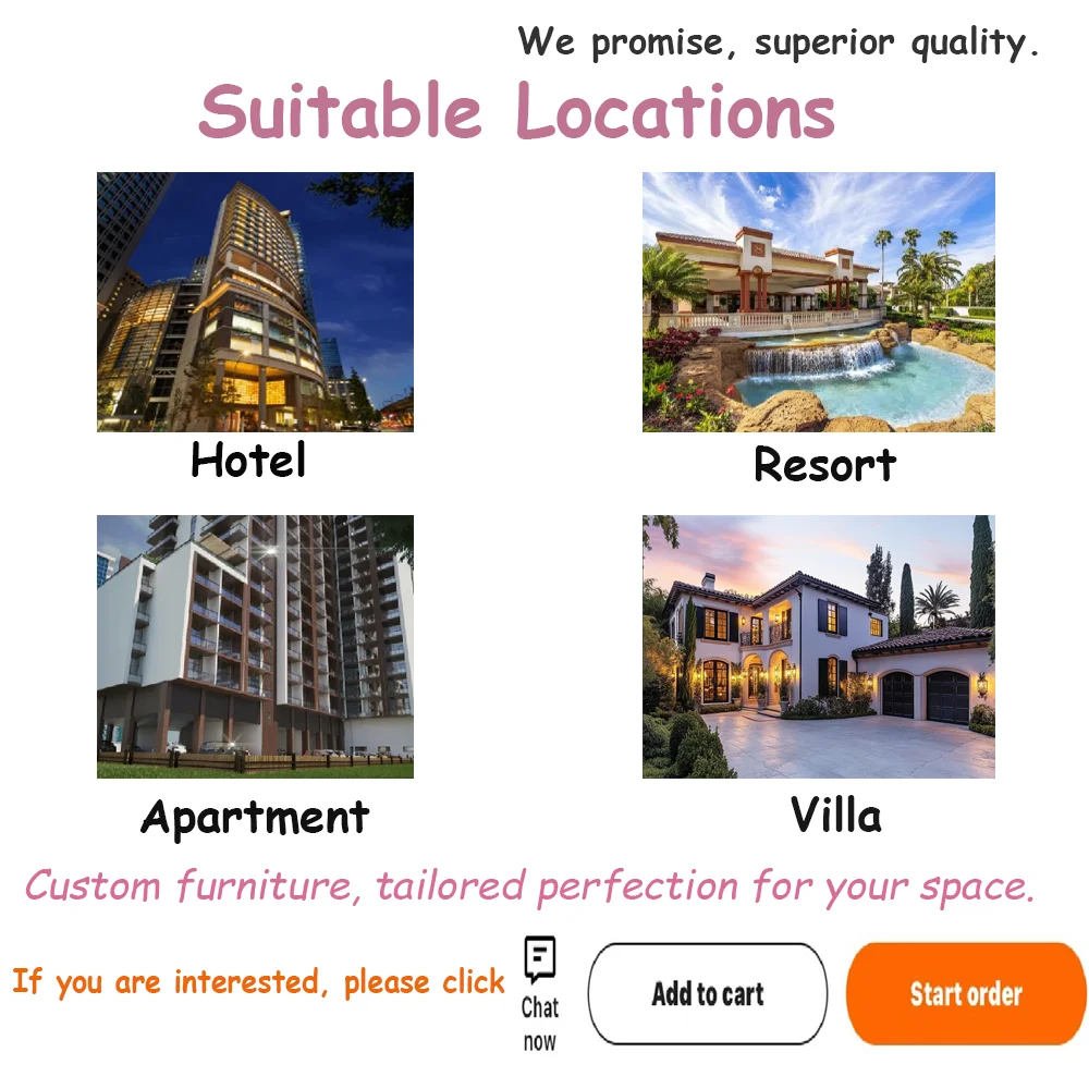 Five Star Project Modern Solid Wood Hotel Bedroom Furniture Sets Custom-made Commercial Use One Stop Procurement Service