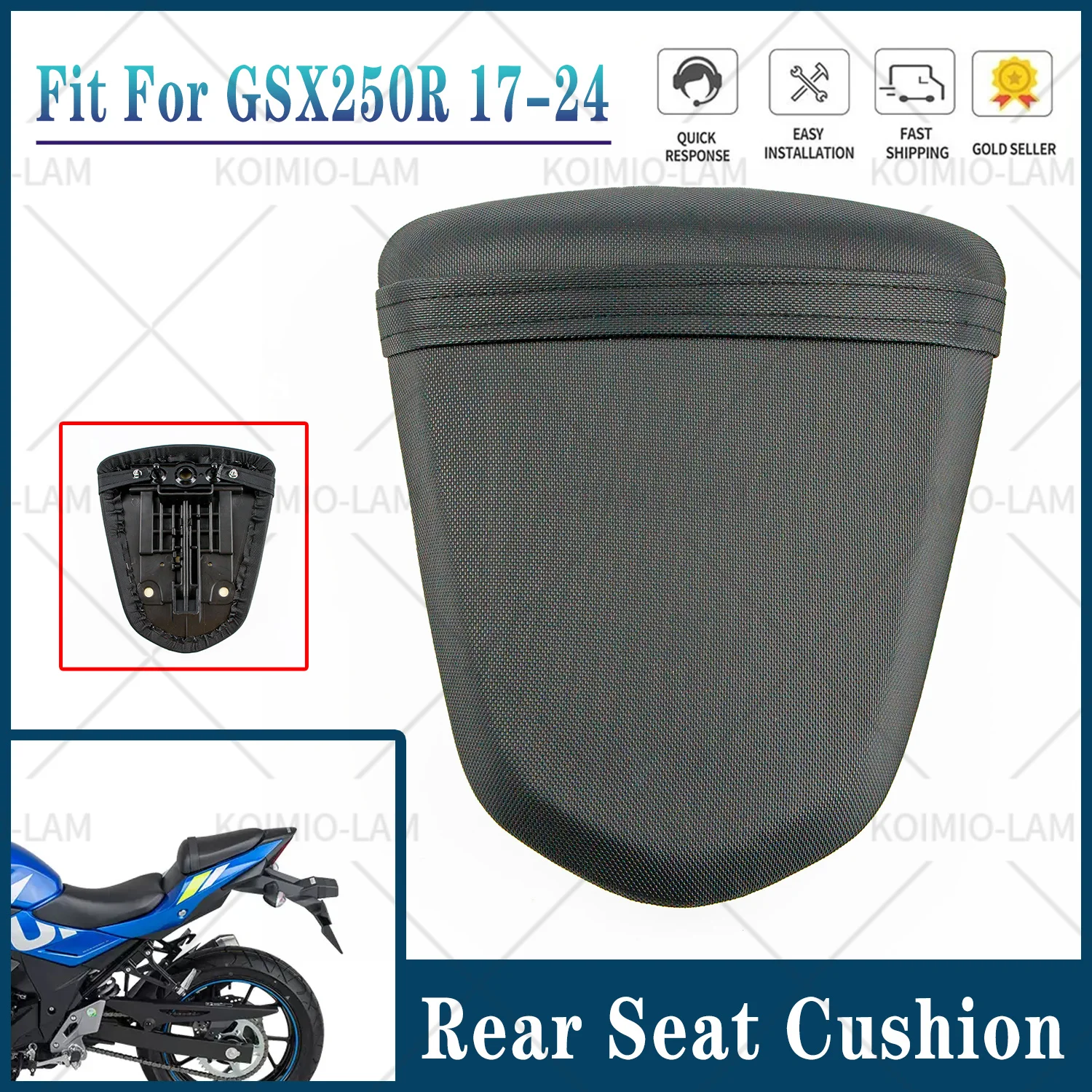 Fit For SUZUKI GSX250R 2017 - 2025 Motorcycle Accessories Rear Pillion Passenger Seat Cushion GSX250 R GSXR250 2018 2019 2020