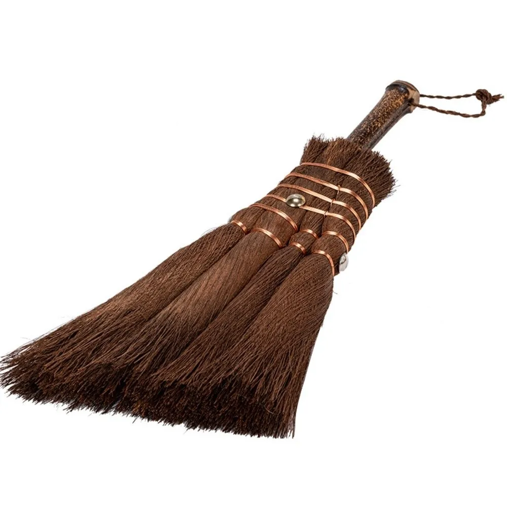 Eco-friendly Traditional Tea Cleaning Brush Handmade Vintage Tea Ware Scrubber Asian Style Portable Palm Hair Brush Pot Cleaning