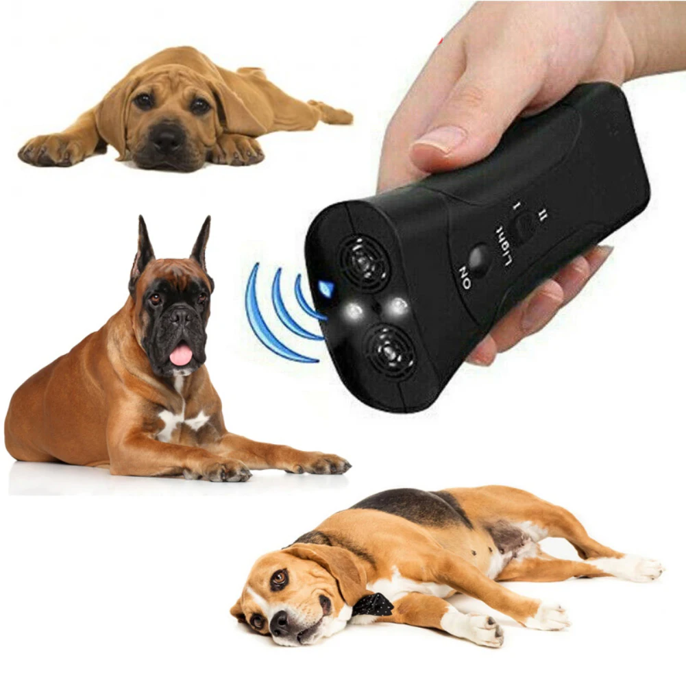 Dog Bark Deterrent Device Ultrasonic Dog Training Tool Bark Collar Alternative Stops Bad Behavior for Home Battery Operated