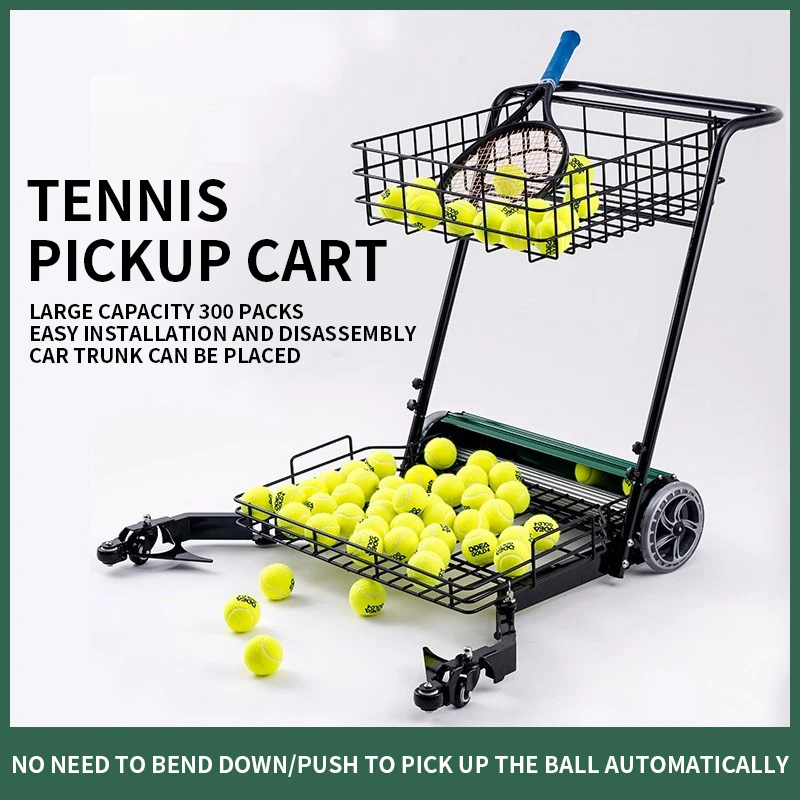 

Tennis Automatic Ball Picker Tennis Ball Picker with Cart Picker Instrument Coach Barrel High Quality