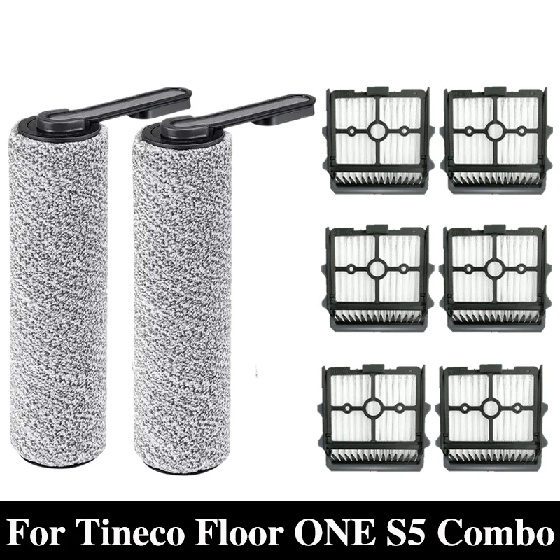 ل Tineco Floor ONE S5 Combo ملحقات المكنسة الكهربائية الرطبة والجافة اللاسلكية فرشاة الأسطوانة وقطع غيار بديلة لمرشح HEPA #1