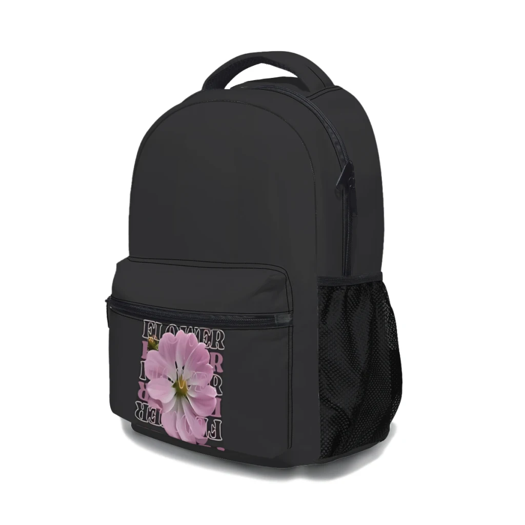 Mochila escolar de flores para niños, gran capacidad, dibujos animados