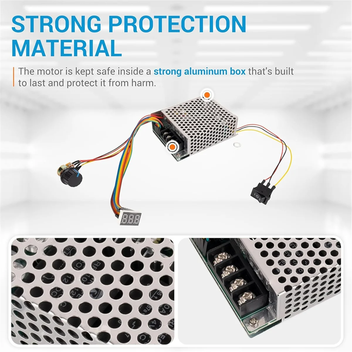 A79G 10-55V 12V 24V 36V 48V 60A 15KHZ PWM DC Brushed Motor Speed Controller Switch with LED Display, Forward Brake