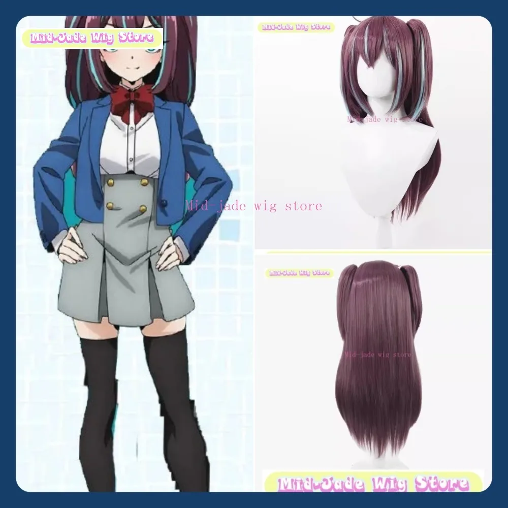 منتصف اليشم متجر شعر مستعار Gushing الفتيات السحرية Agatsuma Shinju شعر مستعار تأثيري أنيمي لعبة لعب الأدوار أداء حفلة الهالوين