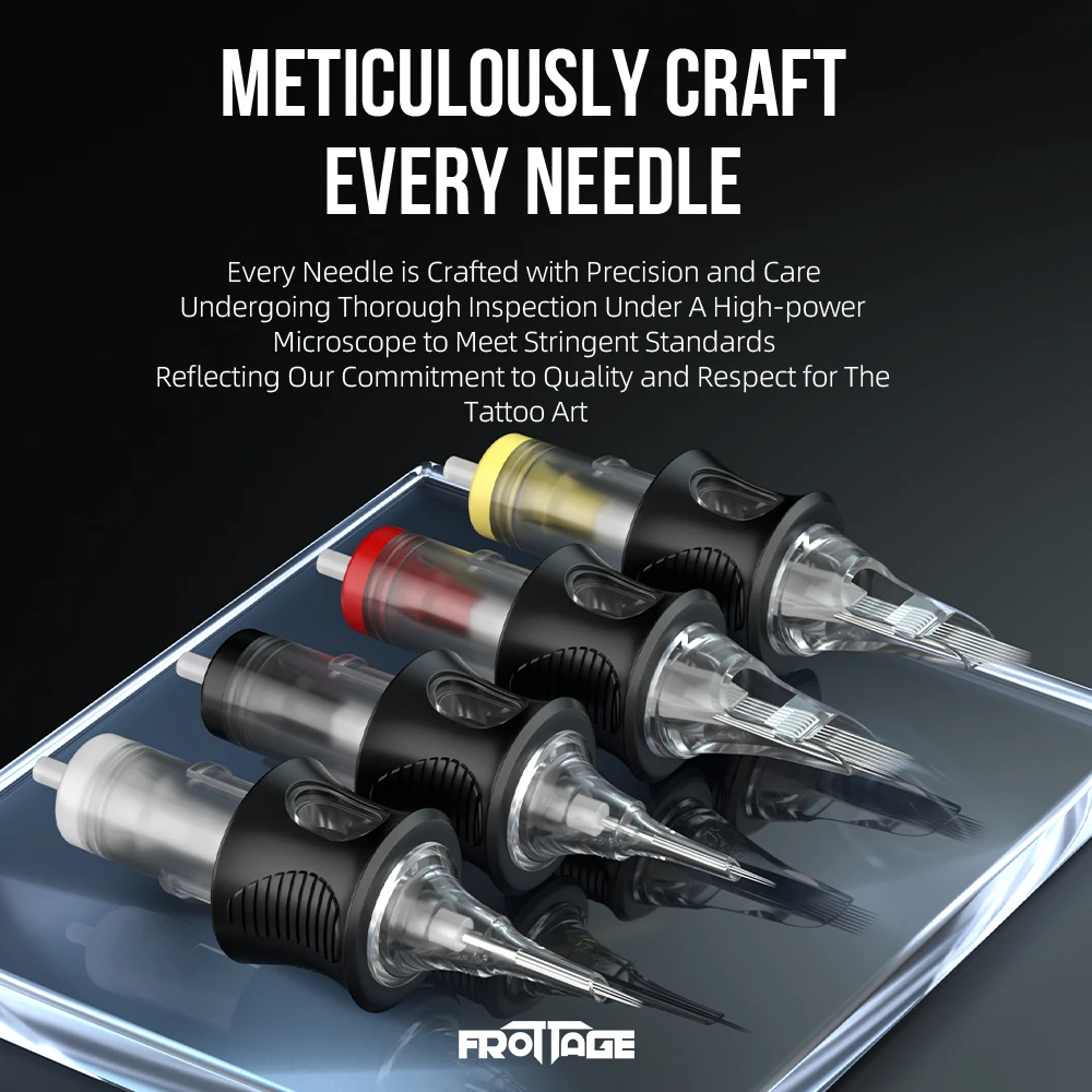 

16PCS Tattoo Cartridge Needles RL RS M1 CM Silicone Wrap Cartridge Needles 0.35MM 12 Standard Disposable Cartridges Needles