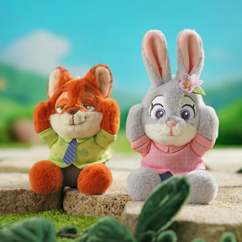 Anime zootopia nick judy chaveiro de pelúcia pingente bonito dos desenhos animados benjamin clawhauser boneca de pelúcia brinquedo atração magnética presentes da criança