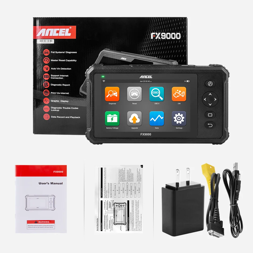 Ancel FX9000 All System OBD2 Scanner DPF ABS EPB IM-MO Oil TPS Diagnostic Tool