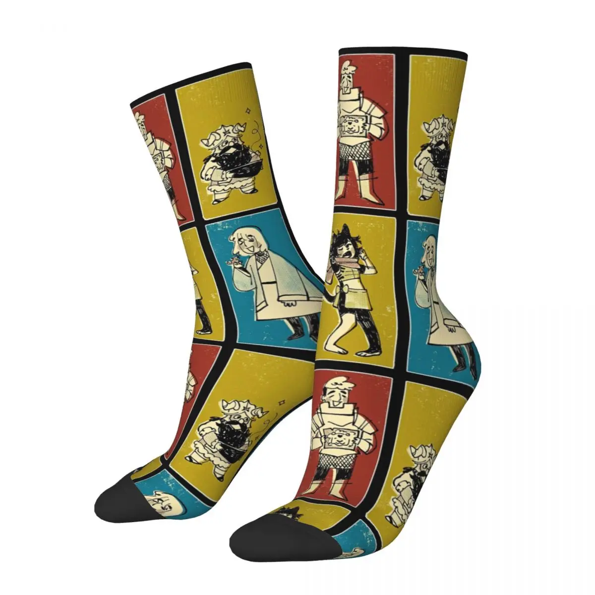 Hip-hop L Just A Matter Of Taste Delicious In Dungeon Sports Socks Anime Polyester Long Socks for Unisex Non-slip