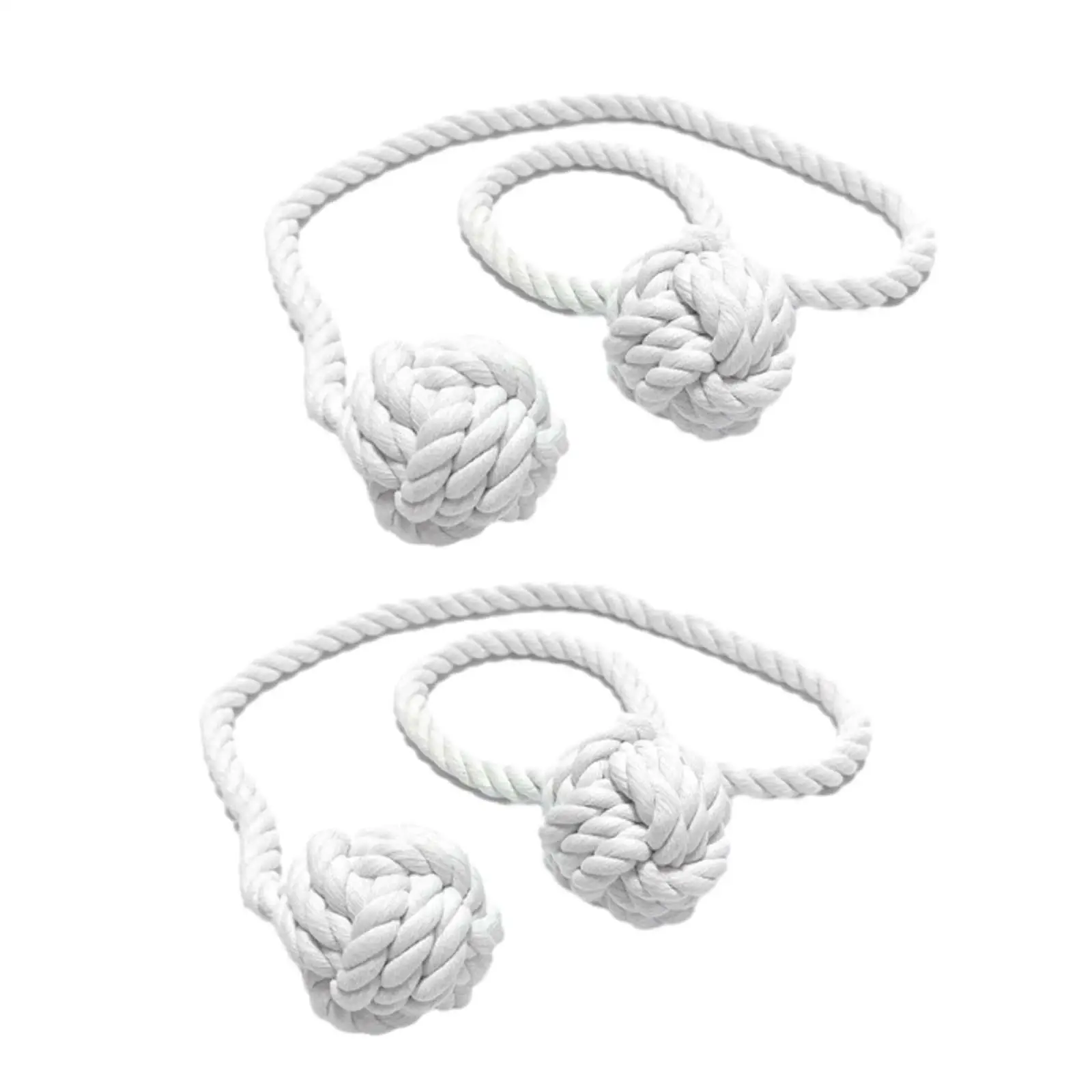 Curtain Rope Ties Modern Simple White Rural Curtain Tiebacks Curtain Holdbacks for Pergola Home Decor Cabana Indoor Rustic