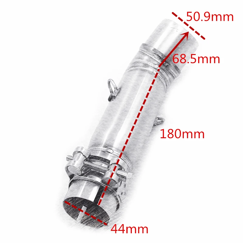 Slip On For Honda CBF600N CB600 CB600F Variation Hornet 600 Motorcycle Exhaust Escape Mid Link Pipe Connecting 51mm Moto Muffler