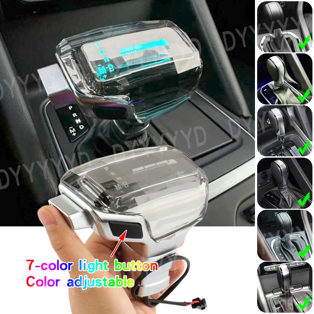 LED Crystal Gear Shift Knob for Renault Koleos Kadjar 2015-2021 Scenic Captur Megane 4 Talisman Automatic Gear Rod Lever Shifter
