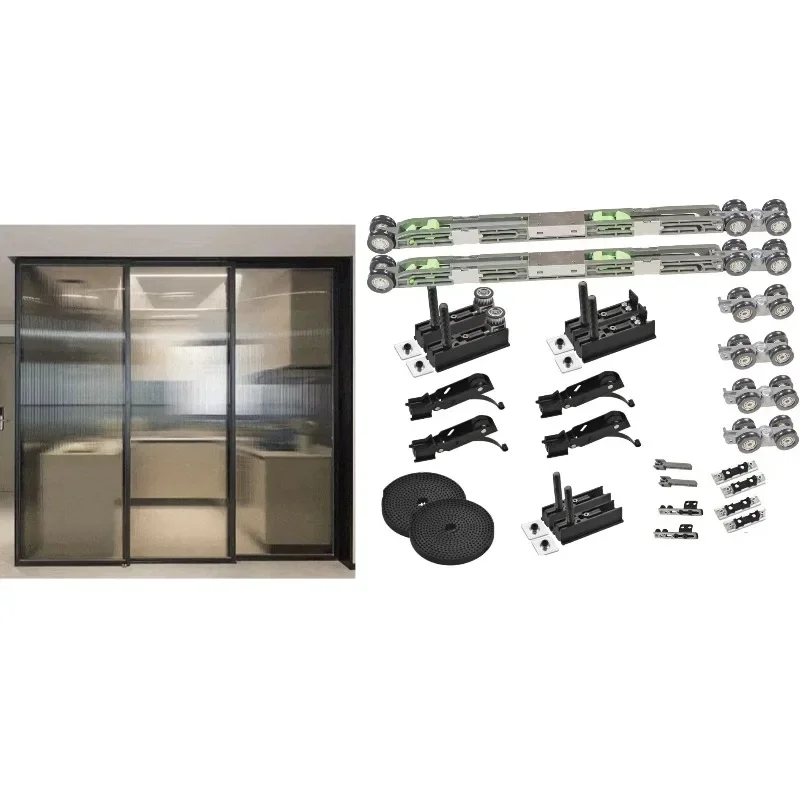 Manufacturer Wholesale Modern 3-Door Soft Close Sliding Hardware Silent And Smooth With Both Sides Moving Soft Close Design