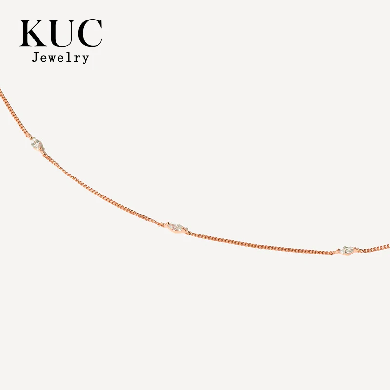 Light Luxury Custom 18K Gold Plated 925 Sterling Silver Minimalist Fine Jewelry Chic Stylish Zircon Chain Bracelet for Girls