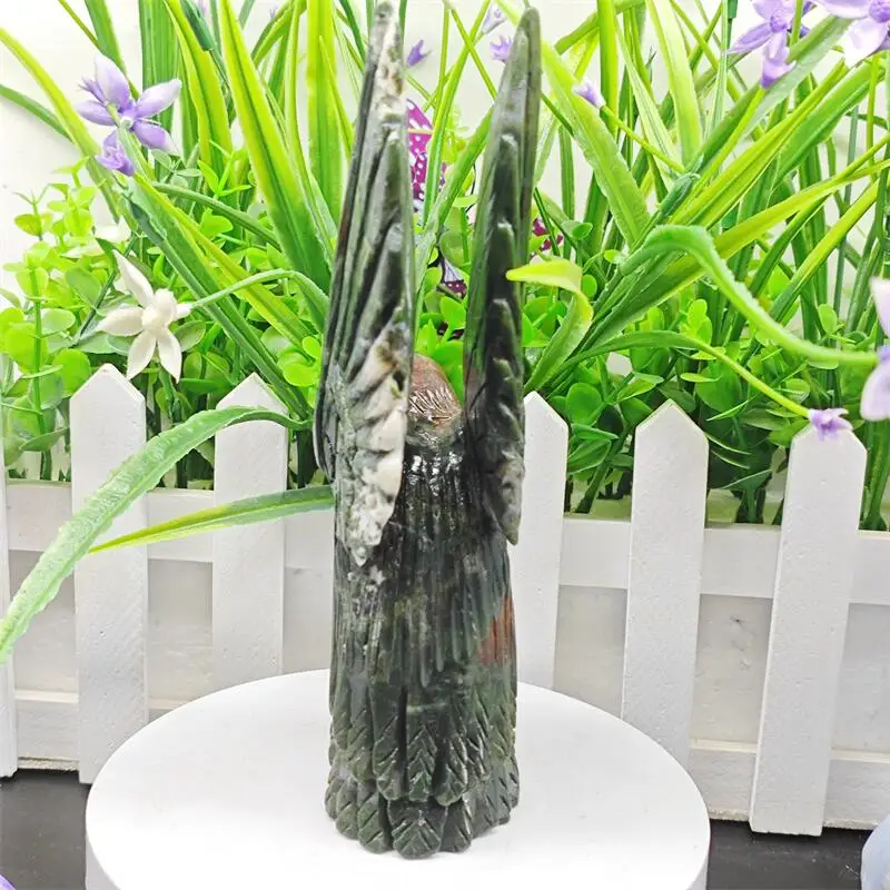 Natural Ocean Jasper Hummingbird Carving Reiki Healing Fengshui Stone Gift Home Office Decoration Gift 1PCS