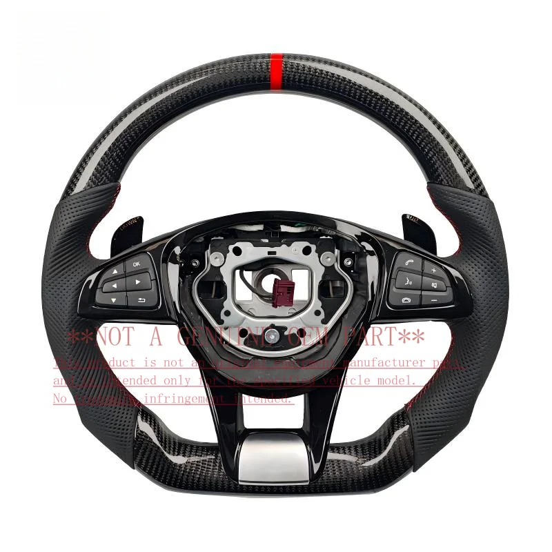 For Mercedes Benz C GLC E S CLS AMG Red Label Carbon Fiber Sport Steering Wheel Horn Shell ZC-205-P-1234