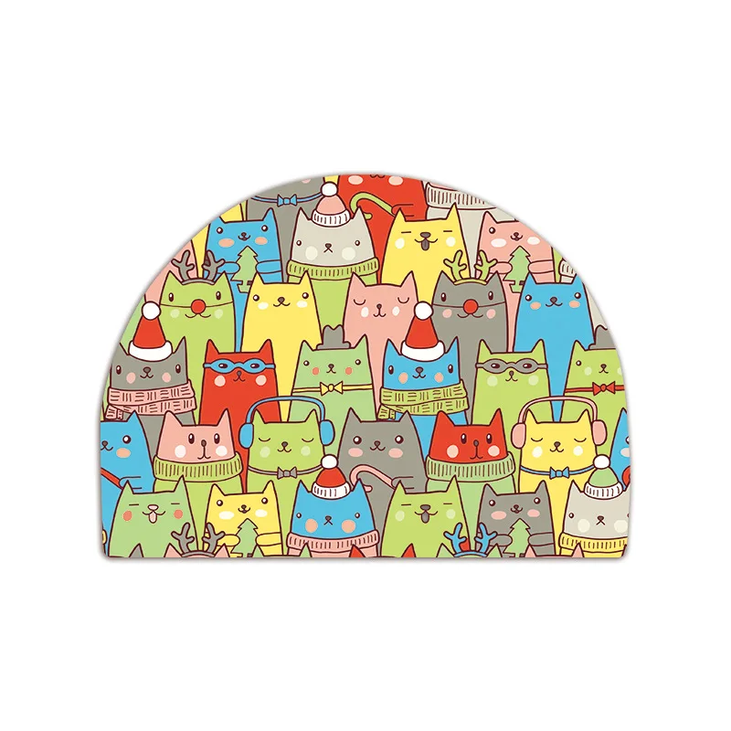 Kids Baby Children Swim Cap Swimming Pool Summer Water Sports Fabric Cartoon Cute Animal Bath Shower Caps Hat Protect Hair Ears