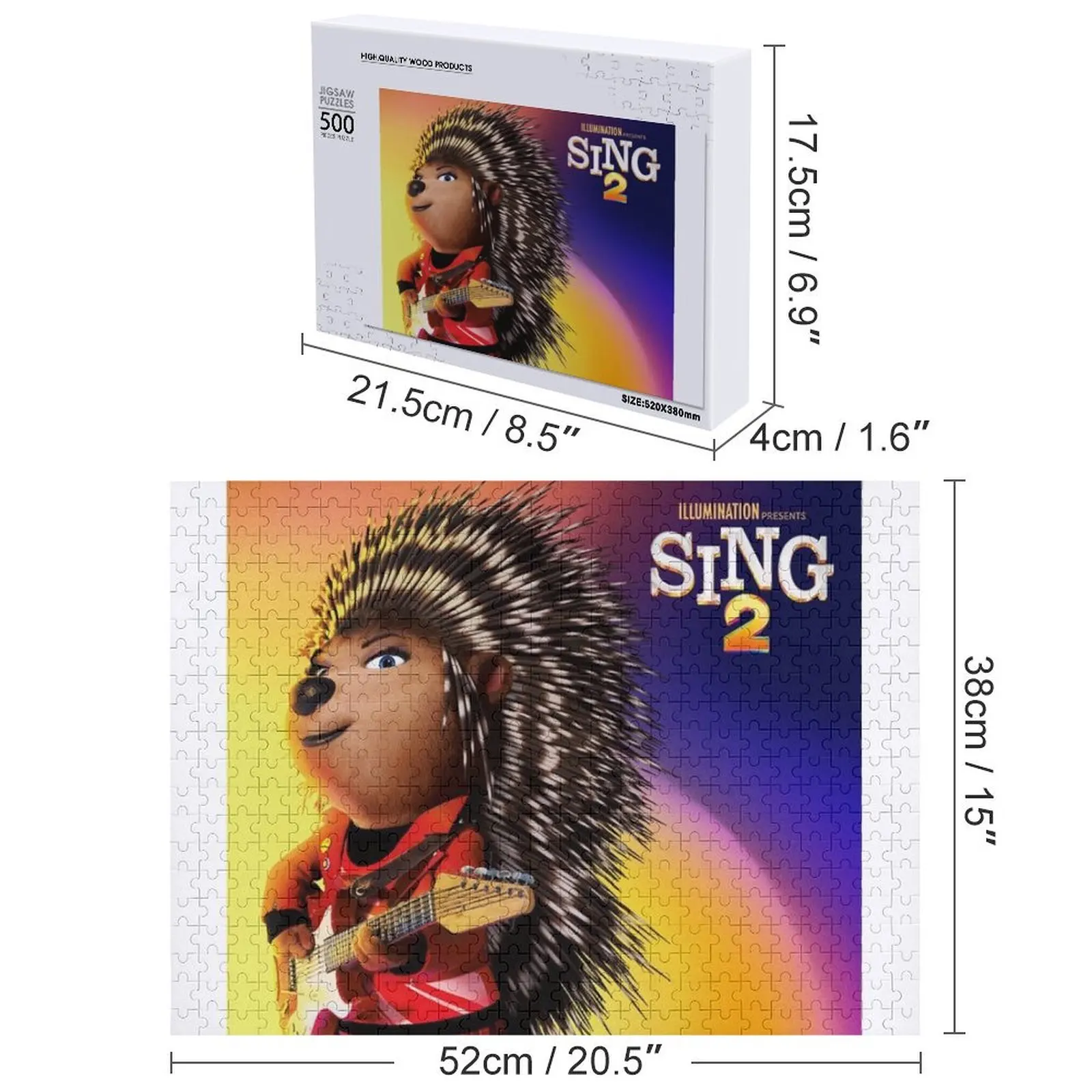 فيلم يغني شخصيتين يلعب الجيتار ملصق بازل قطع مع صورة اسم مخصص ألعاب ألغاز خشبية مخصصة