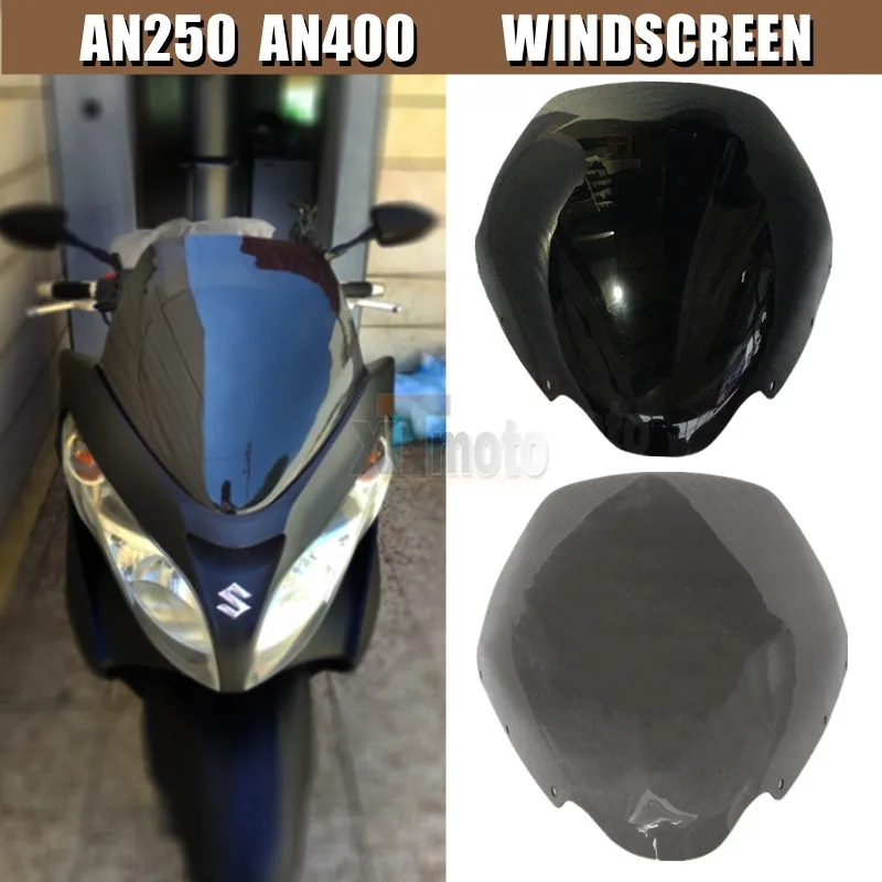 Scooter Motorcycle Black Short Windshield Windscreen Deflector For Skywave Burgman AN400 AN250 2007-2011 2008 2009 2010