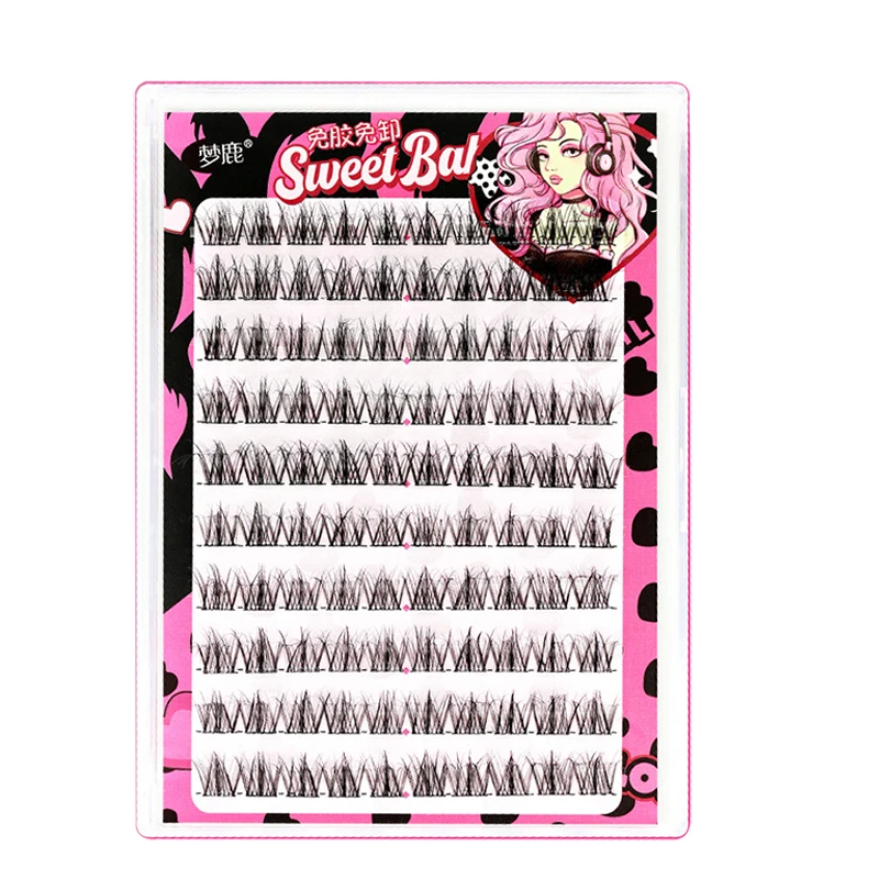 Pestañas postizas 5D multicapa de visón vegano, esponjosas, sin pegamento, sin necesidad de extracción, extensión de pestañas DIY, visón