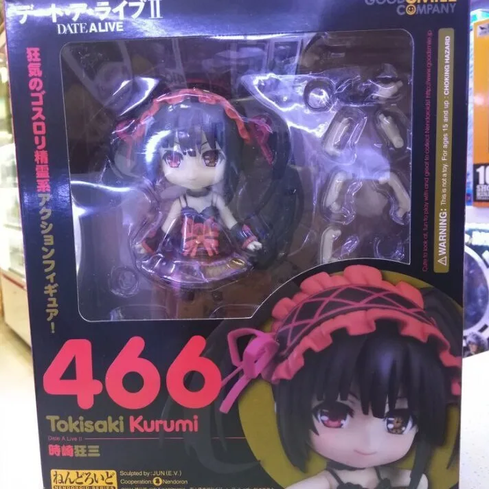 

Q-Version Anime Date A Live Action Figure Tokisaki Kurumi #466 Interchangeable Faces Figura Doll Statue