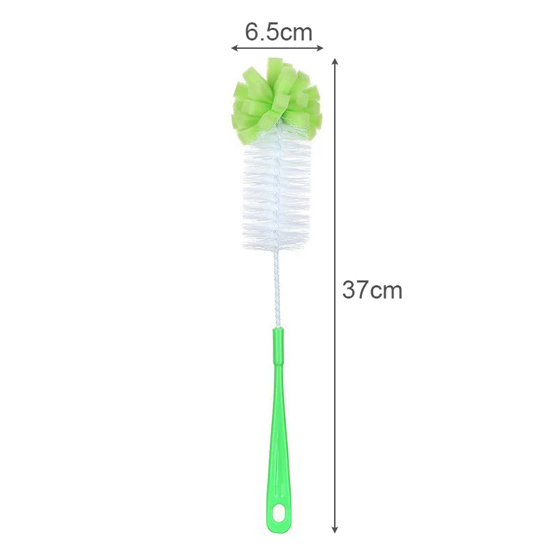 فرشاة تنظيف بمقبض طويل، فرشاة تنظيف الزجاجات، فرشاة زجاجات الأطفال، إسفنجة دوارة للغسيل لأدوات تنظيف الزجاجات ذات الرقبة الضيقة #6