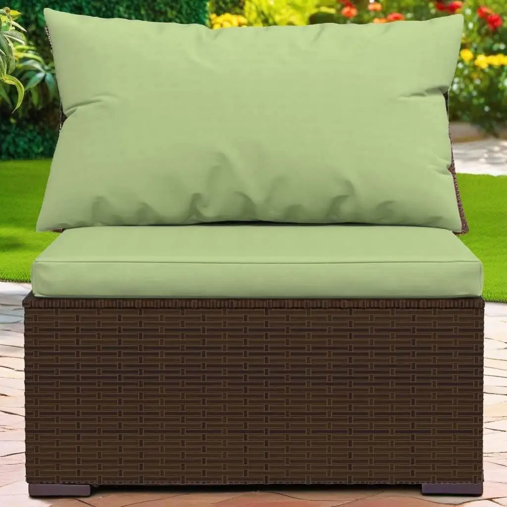 9-Piece Brown Poly Rattan Patio Lounge Set with Cushions – Stylish Outdoor Furniture