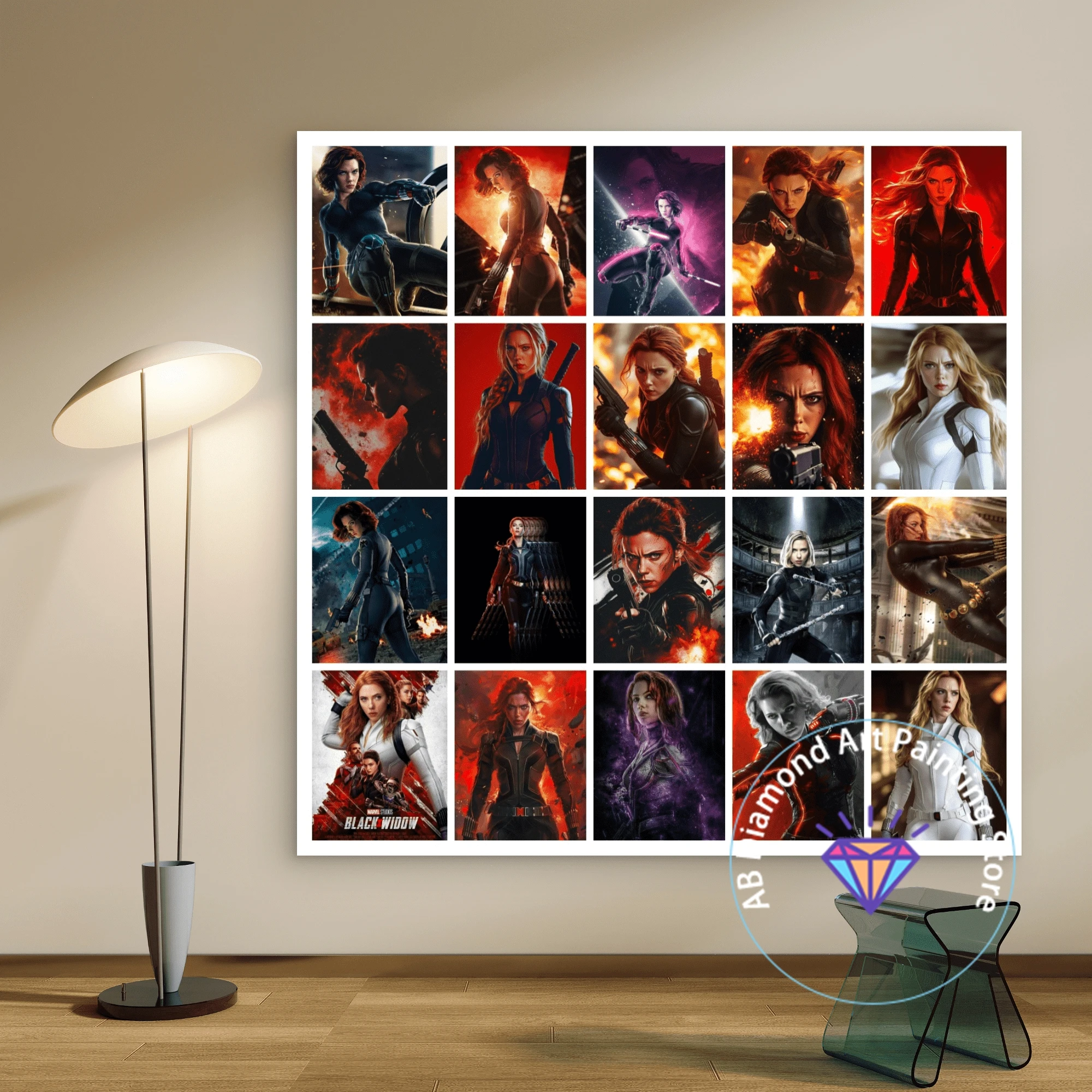 

Black Widow Avengers AB Diamond Painting Kit 5D DIY Diamond Embroidery Cross Stitch Handmade Art Gift Crafts Home Decor