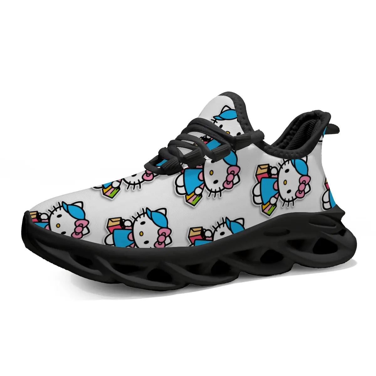 

Обувь Hello Kitty, кроссовки для детей, студенческие повседневные баскетбольные детские кроссовки для девочек, модная спортивная обувь для бега Hello Kitty