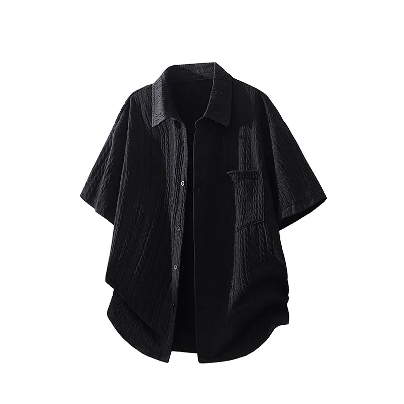 

Casual Short Sleeve Blouse Men's Streetwear Fashion Shirt Streetdress Hombre Male Clothing Spring Autumn Camisa Men's Shirts New