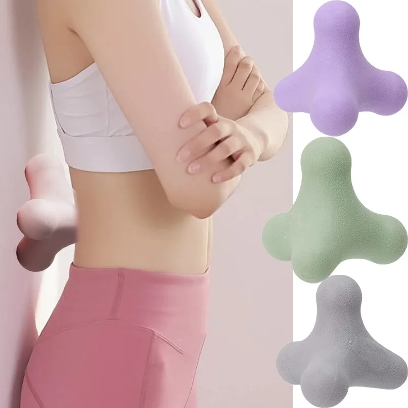 

4-угольный массажный мяч для фасции для женщин и мужчин, TPE для фитнеса, коррекции фигуры, плеч, шеи, талии, рук, лактат, упражнения, инструмент для релаксации