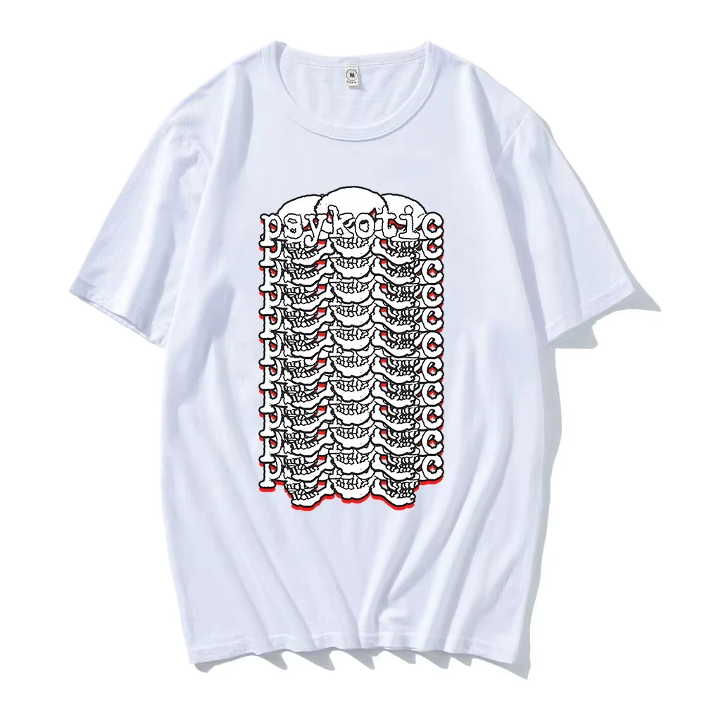 2026 OsamaSon Psykotic Red Logo Tshirts Streetwear Hip Hop Fashion Short Sleeve Loose Male T-shirt G