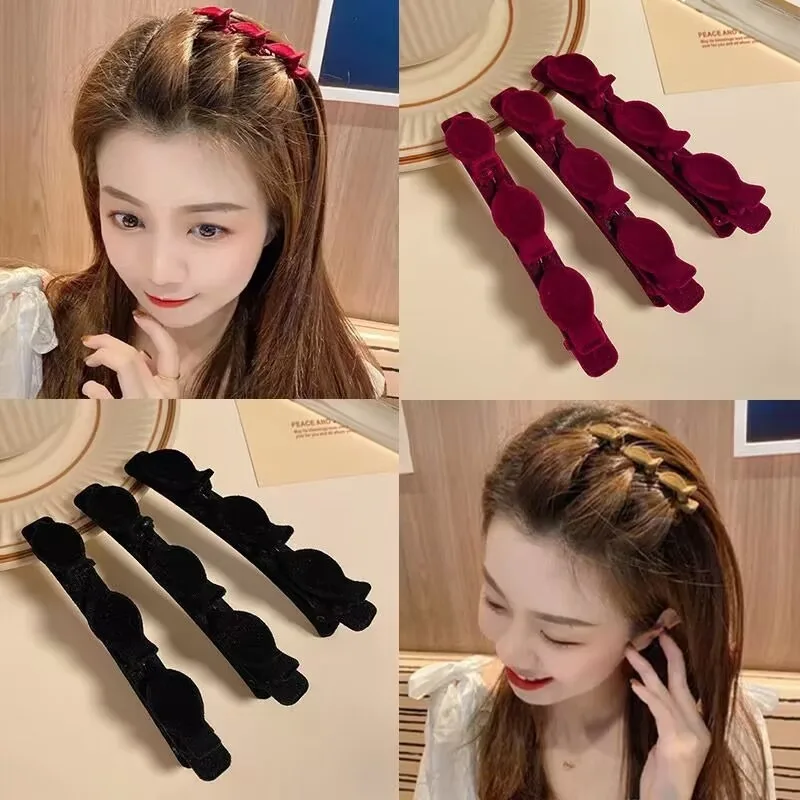 Korean Hot Selling Double-layer Braided Hair Clips for Women Female Cute Girls Student Birthday Gifts Fashion Hair Accessories