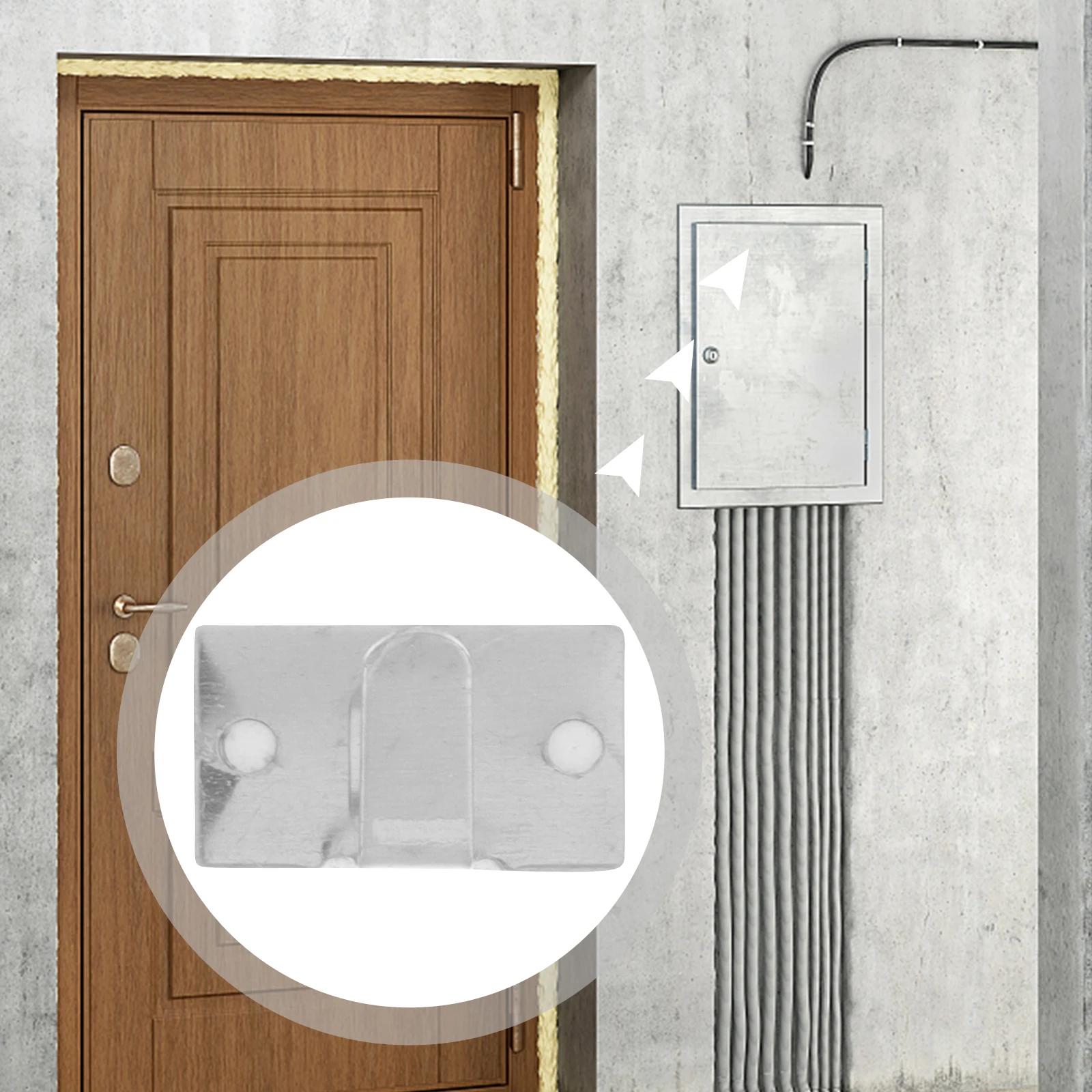 50 قطعة منظم الكابلات المعدنية ذاتية اللصق الحبل اللفافات لأجهزة المطبخ مكتب مكتب حامل إدارة الأسلاك #6