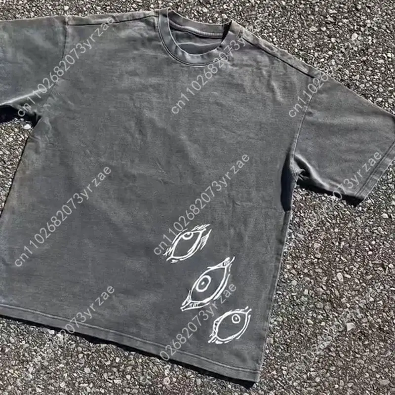 五条悟レトロ Tシャツ男性女性高品質ヴィンテージ Tシャツ綿半袖ファッション Tシャツソフト通気性トップス