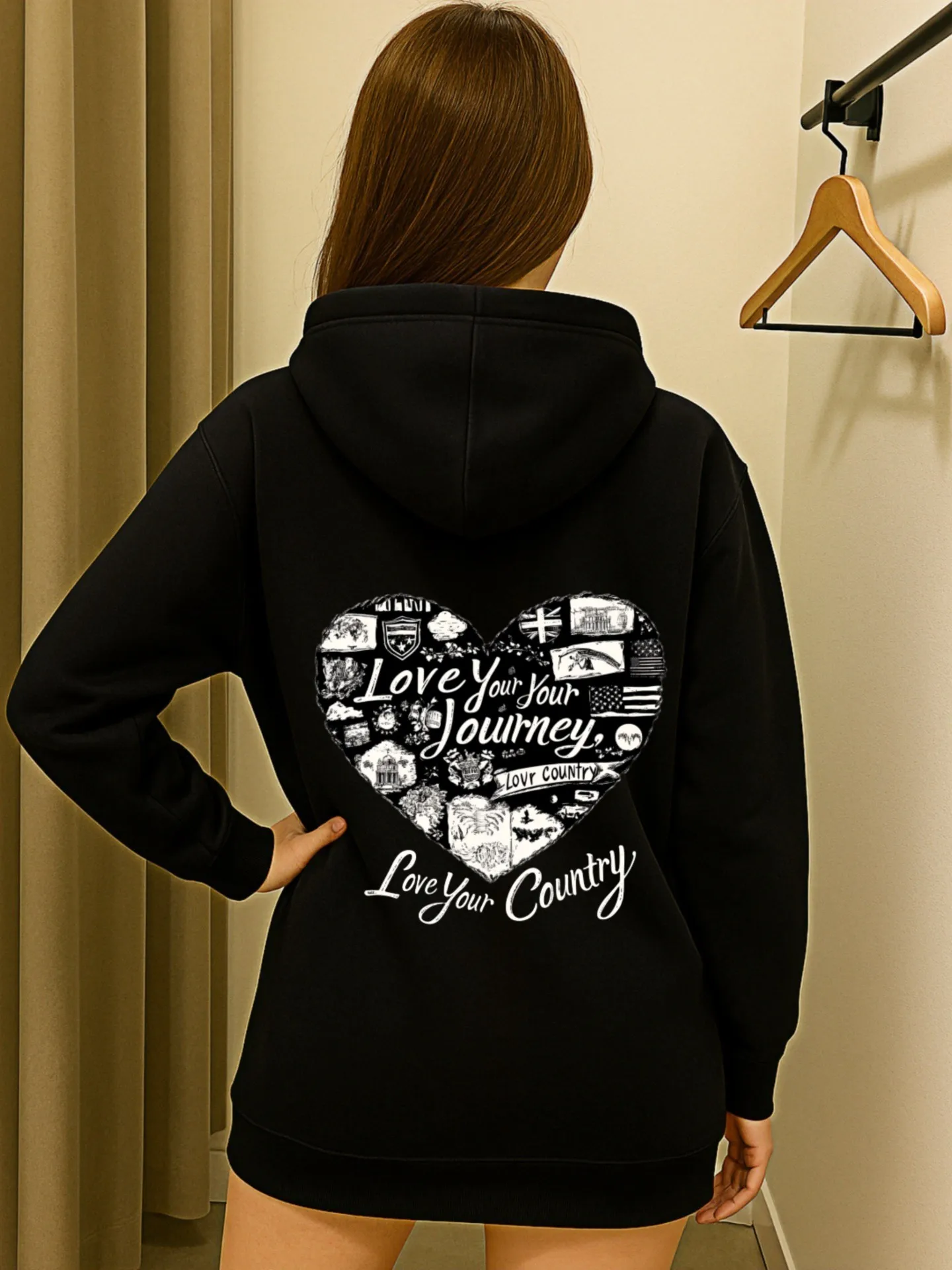 Sudadera con capucha gráfica para mujer, estampado de calavera y letras, estilo estético, tela suave, uso diario informal, para hombres jóvenes