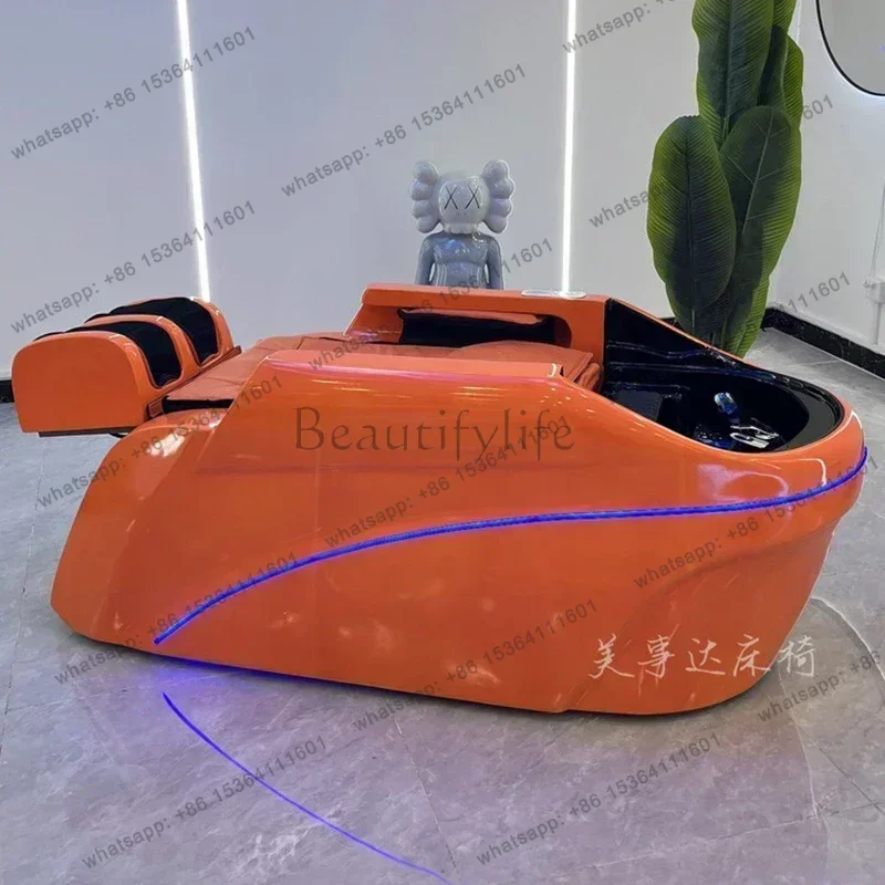 LSBarbershop Smart Massage Shampoo Chairs Multifunction Hair Salon Scalp Massage Water Cycle Shampoo Chairs Furniture Champô FYS