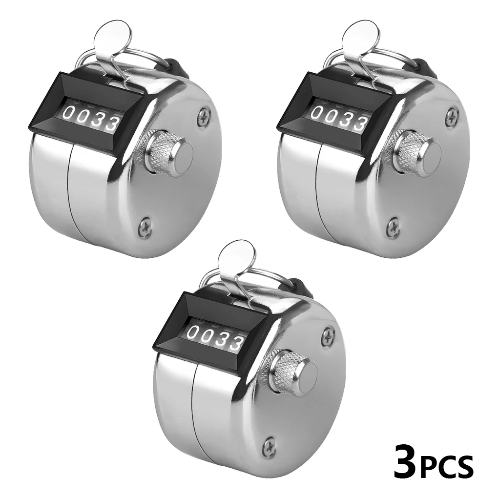 4 Digit Counters Basketball Match Manual Number Counting Device 3 Pieces