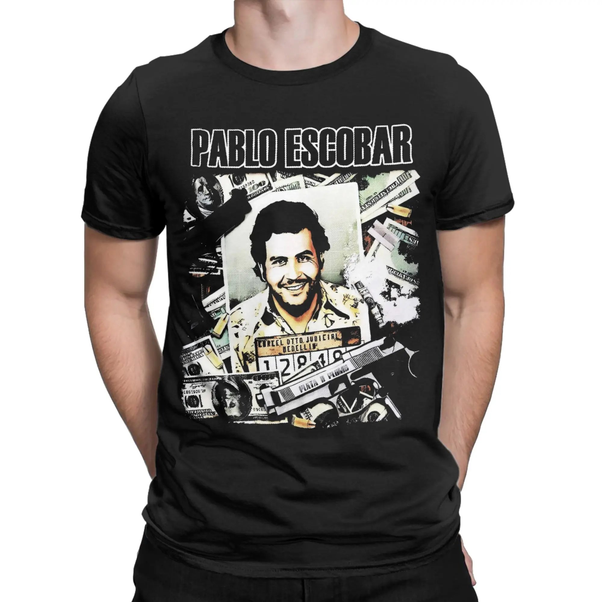 Pablo Escobar T Shirts Men Cotton Humorous T-Shirts Crewneck  Tees Short Sleeve Tops Adult