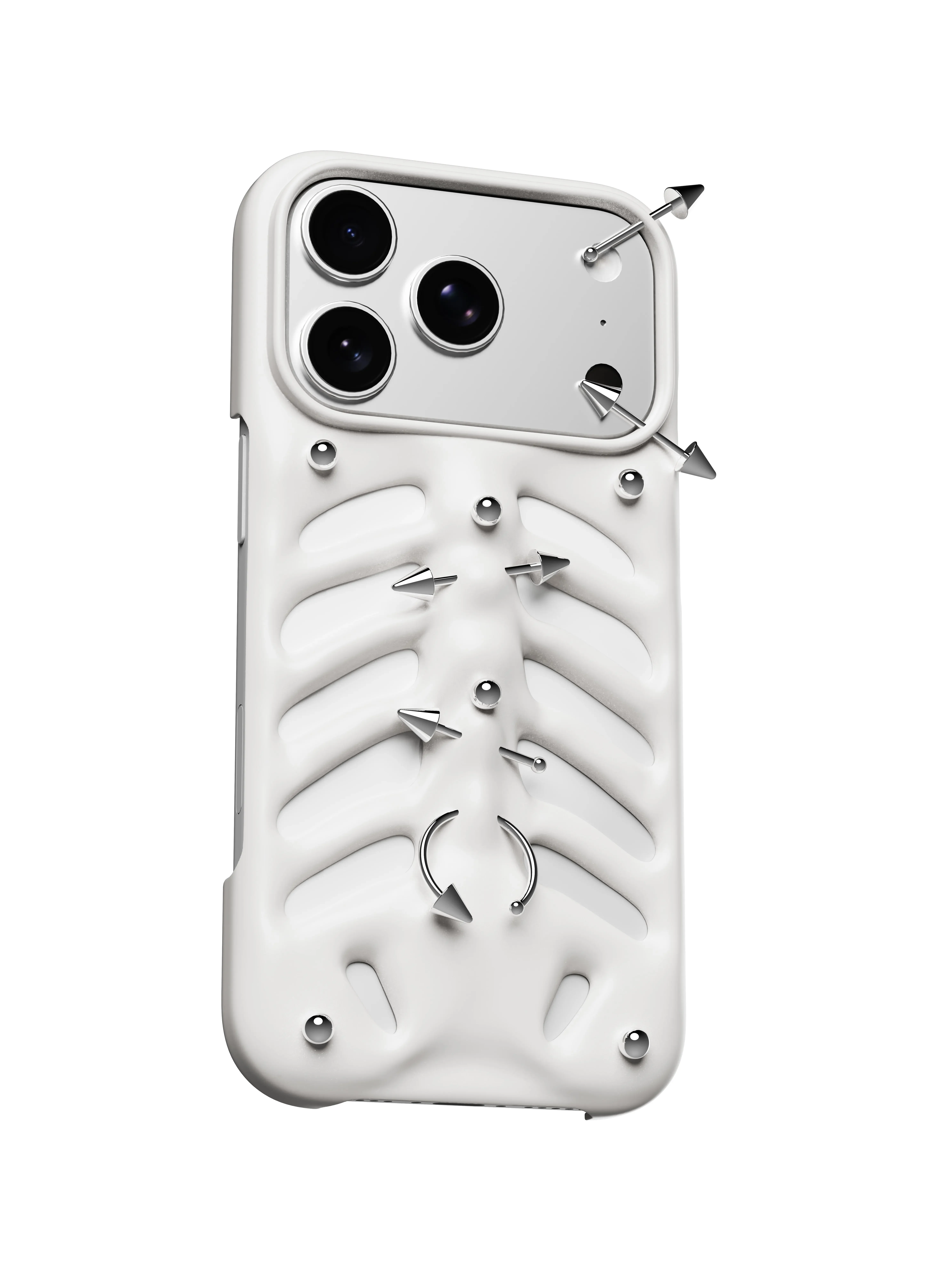 PINKDEVIL Original Phone Case Skeleton Cover Iphone15 16 17 18 Pro Max Case Cover Hard Shell Puncture Version Cellphone Gifts